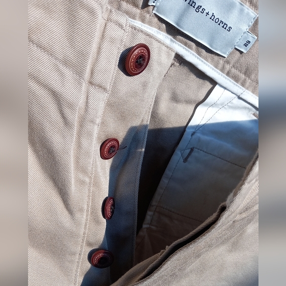 Wings+Horns Tokyo Khaki Chino Trousers. Almost New. - Picture 9 of 14